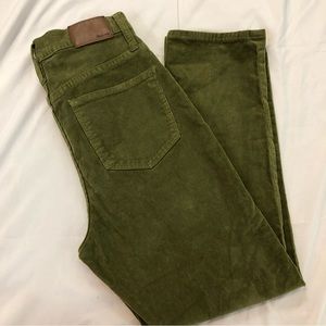 Madewell corduroy pants olive green Classic Straight Jeans Womens Size 26